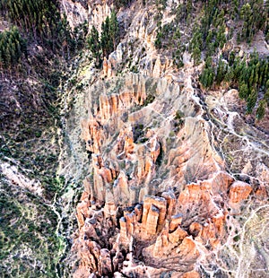 Torre Torre rock formations at Huancayo in Peru photo