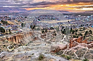 Torre Torre rock formations at Huancayo in Peru photo