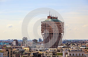 Torre Velasca building in Milan, Italy photo