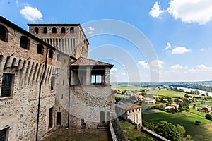 Torrechiara Castle in the Province of Parma, Emilia Romagna Italy