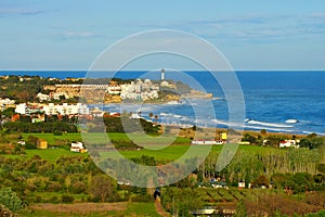 Torredembarra lighthouse near Tarragona, Costa Dorada, Catalonia