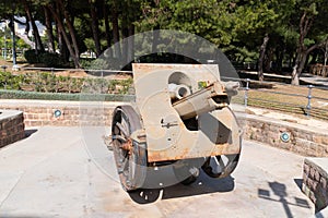 Torremolinos park Spain a cannon in Parque La Bateria Costa del Sol photo