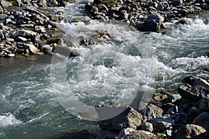 Torrent in Valloire in the Alps