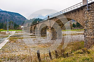 Torrente Degano River in Ovaro, Italy