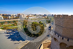 Torres de Serrano towers in Valencia