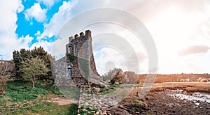 Torres del Oeste ruins in Galicia photo