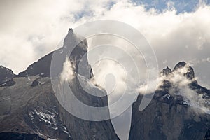 The Torres del Paine mountains in autumn, Torres del Paine National Park, Chile