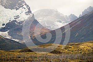 The Torres del Paine mountains in autumn, Torres del Paine National Park, Chile