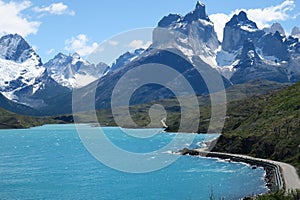 Torres del paine lago pehoe landscape photo