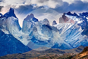 Torres del Paine in Patagonia, Chile - Cuernos del Paine photo
