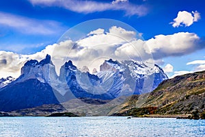 Torres del Paine in Patagonia, Chile - Lago Pehoe photo