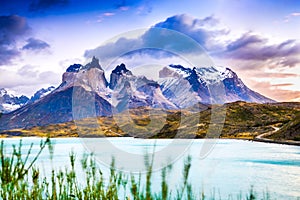 Torres del Paine in Patagonia, Chile - Lago Pehoe photo