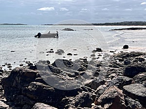 Torres Strait Islanders fishermen fishing Coral sea Cape York Queensland Australia