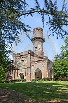 The Torretta Viscontea in the Park of Villa Reale in Monza.