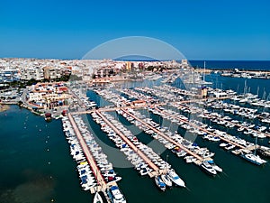 Torrevieja port, aerial view photo