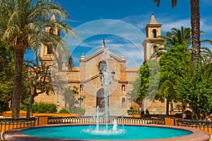 TORREVIEJA, SPAIN: Church of the Immaculate Conception on Constitution Square on a sunny summer day