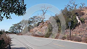 Torrey Pines state park road, natural reserve for ecotourism, erosion.