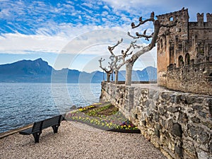 Torri del Benaco castle on Garda Lake