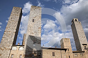 Torri Salvucci and Torre Grossa Towers; San Gimignano; Tuscany