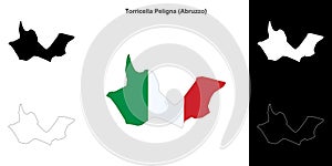 Torricella Peligna outline map photo
