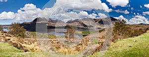 Torridon Mountains and Loch panorama