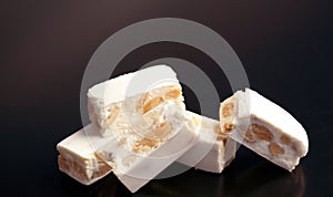 torrone on black background