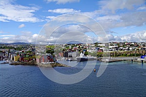 Torshavn old town and habor