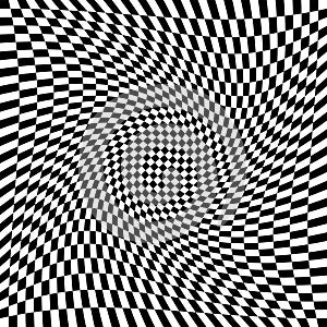 Torsion, rotary deform.gyration, revolve element.tweak converging checker, chequered pattern / background. centrifuge, spin