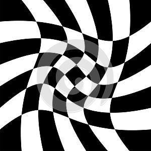 Torsion, rotary deform.gyration, revolve element.tweak converging checker, chequered pattern / background. centrifuge, spin