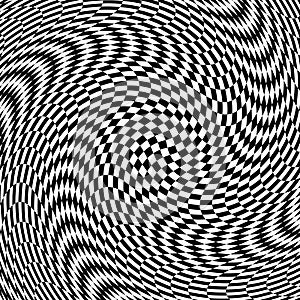 Torsion and rotation movement optical illusion