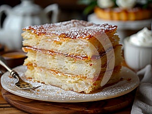 Torta de aceite is a light, crispy and flaky sweet cookie photo