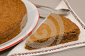 Torta di nocciole, hazelnut cake of Piedmont Italy