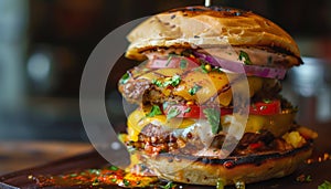 Tortas burger. AI generated.