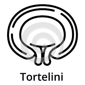 Tortelini icon, outline style