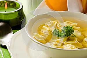 Tortellini in bouillon photo