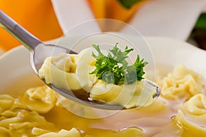 Tortellini in bouillon photo