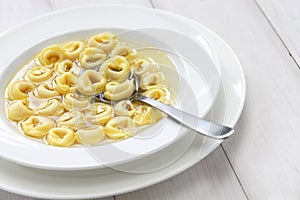 Tortellini in brodo, italian cuisine photo