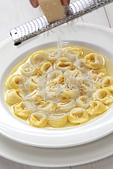 Tortellini in brodo, italian cuisine photo