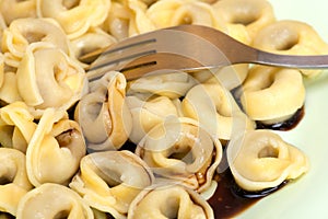Tortellini are ring-shaped pasta or
