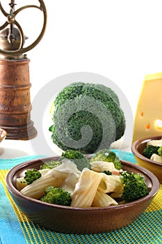 Tortiglione with broccoli