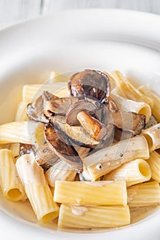 Tortiglioni with porcini mushrooms