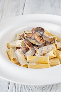 Tortiglioni with porcini mushrooms