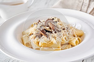 Tortiglioni with porcini mushrooms