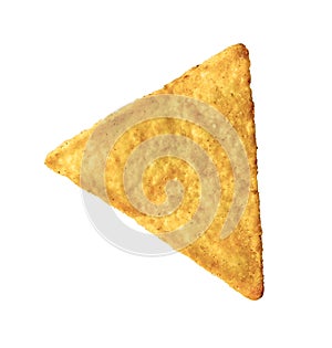 Tortilla Chip on White Background