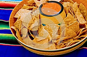 Tortilla chips and dip