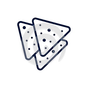 Tortilla chips icon logo vector design illustration, isolated on white background.