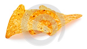 Tortilla Chips Isolated on White Background