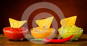 Tortilla chips and nacho dip