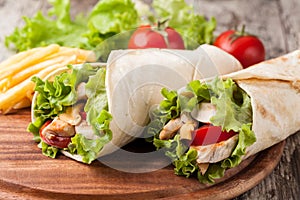 Tortilla wrap, fajita