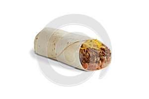 Tortilla wrap with fried chicken meat